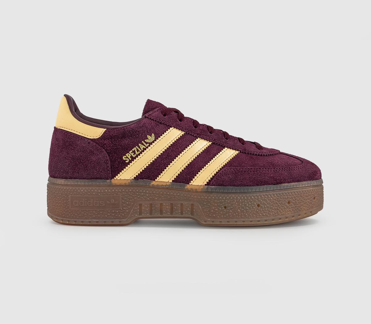 adidasHandball Spezial Bold TrainersMaroon Orange Tint Gum