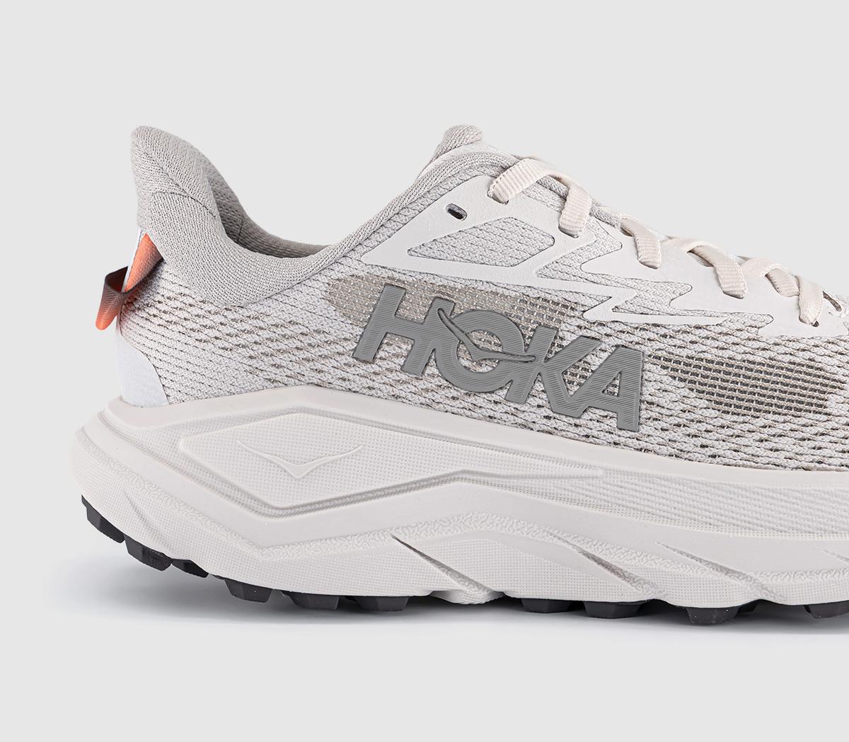 Hystetics ドクロ 柄 マフラー スカル ポンポン 白 ベージュ HOKA Challenger 8 Trainers Stucco Asphalt Grey F - Women's Trainers