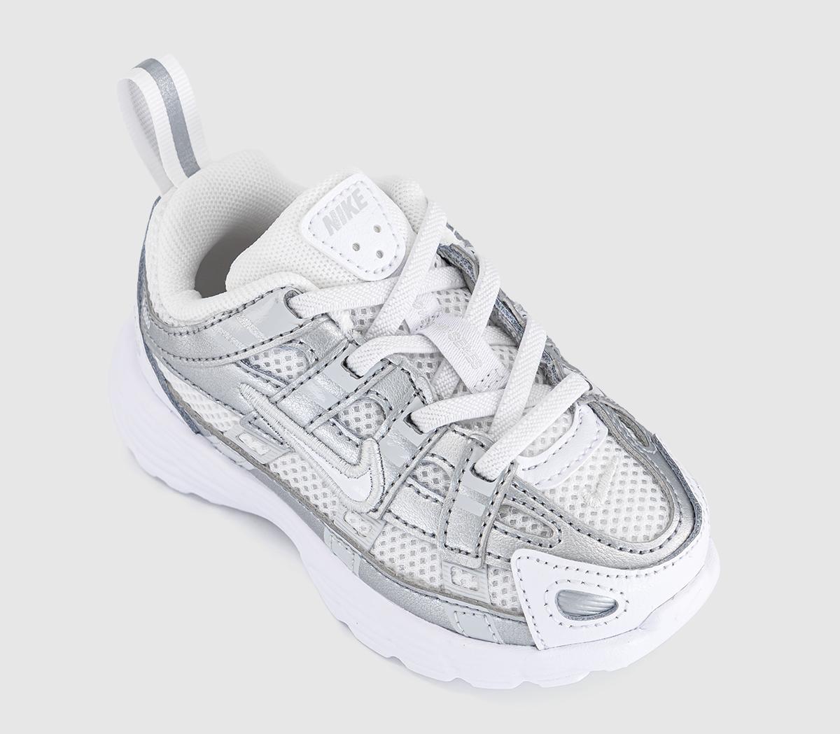 NikeP-6000 Infant TrainersWhite White Photon Dust Metallic Silver