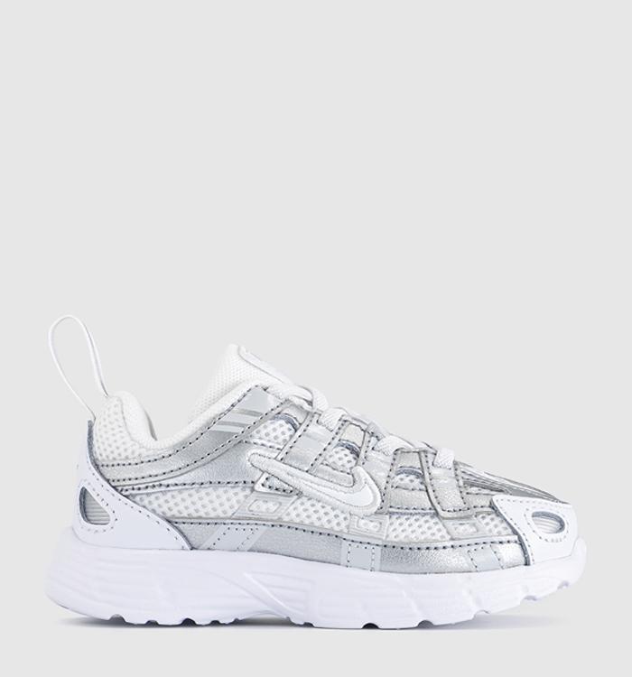 Nike P-6000 Infant Trainers White White Photon Dust Metallic Silver