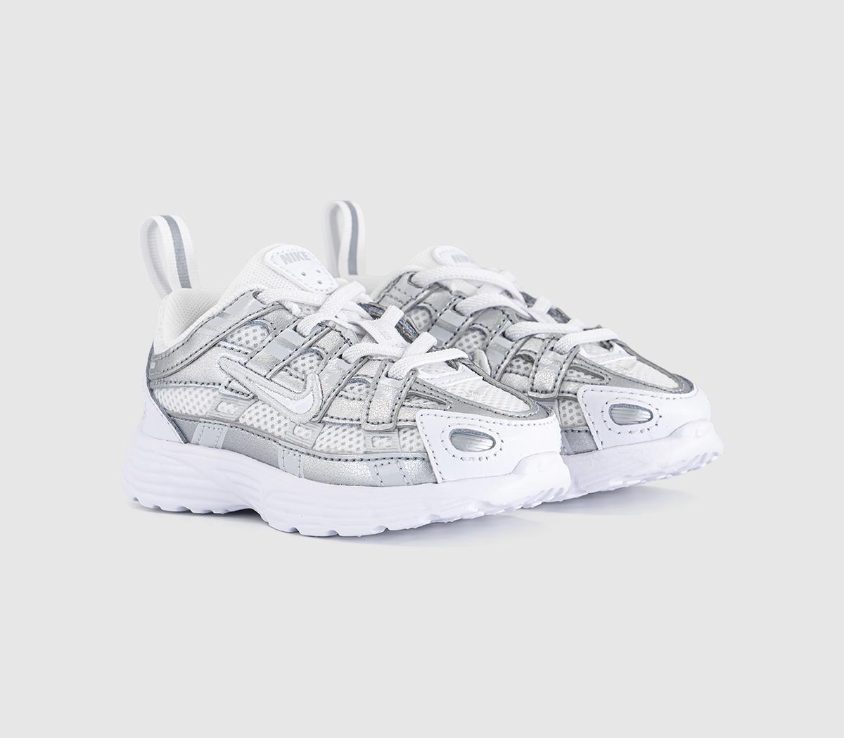 NikeP-6000 Infant TrainersWhite White Photon Dust Metallic Silver