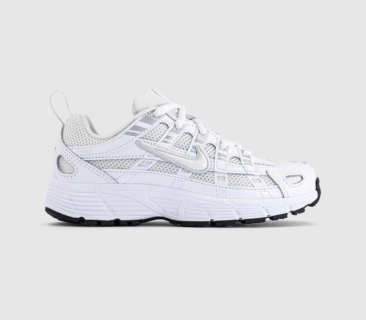 Nike P-6000  Trainers Platinum Tint Silver Tint White in Kids  Size 11 , Office Shoes
