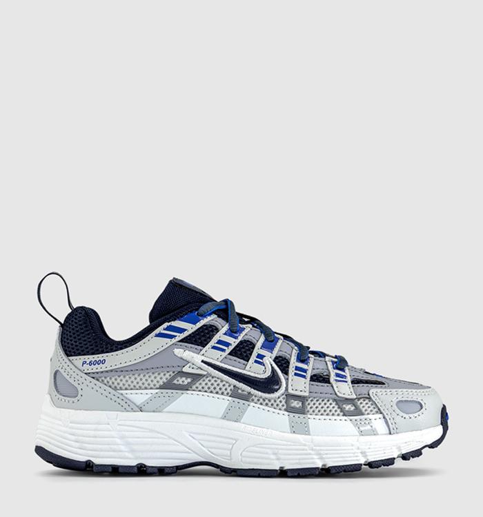 Nike P-6000 Youth Trainers Wolf Grey Blue Eclipse Summit White