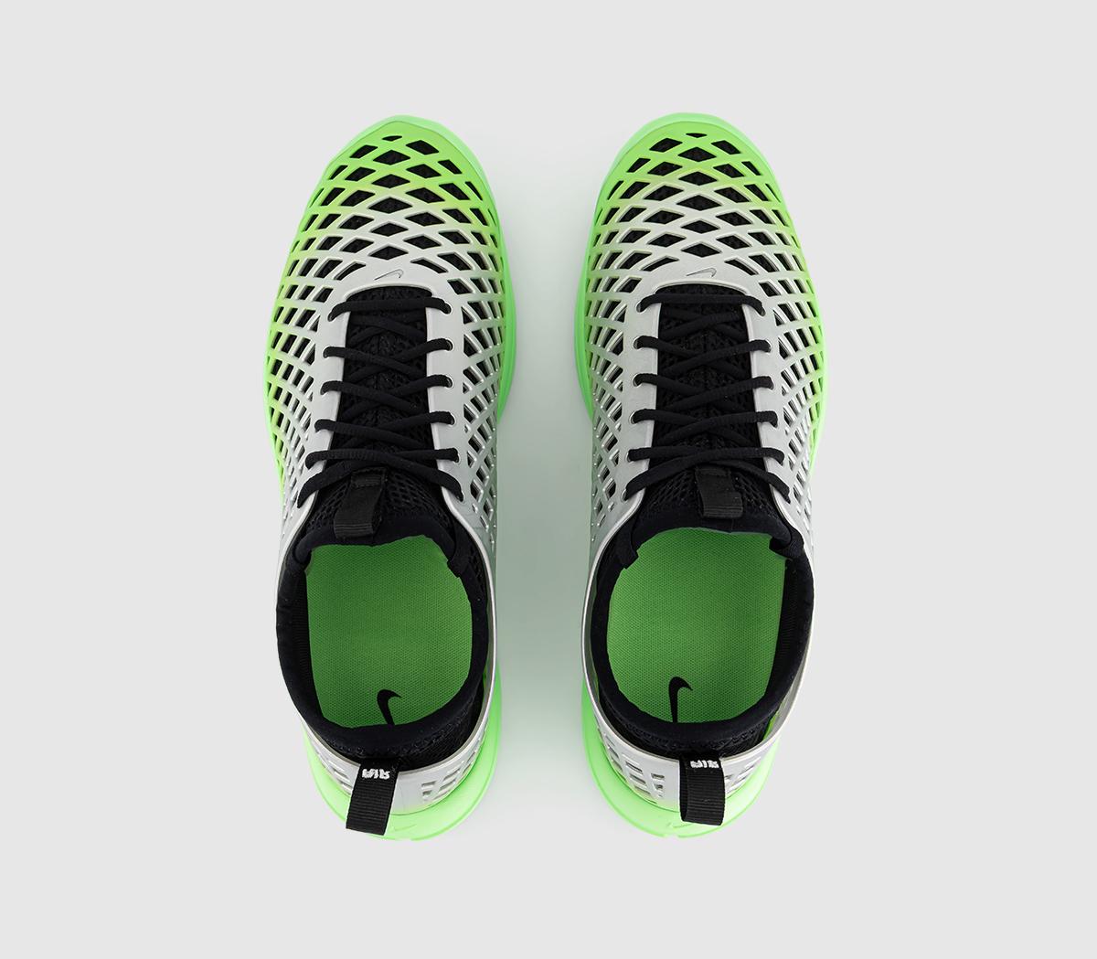 NikeRejuven8 Run TrainersMetallic Silver Black Voltage Green Sp Qs