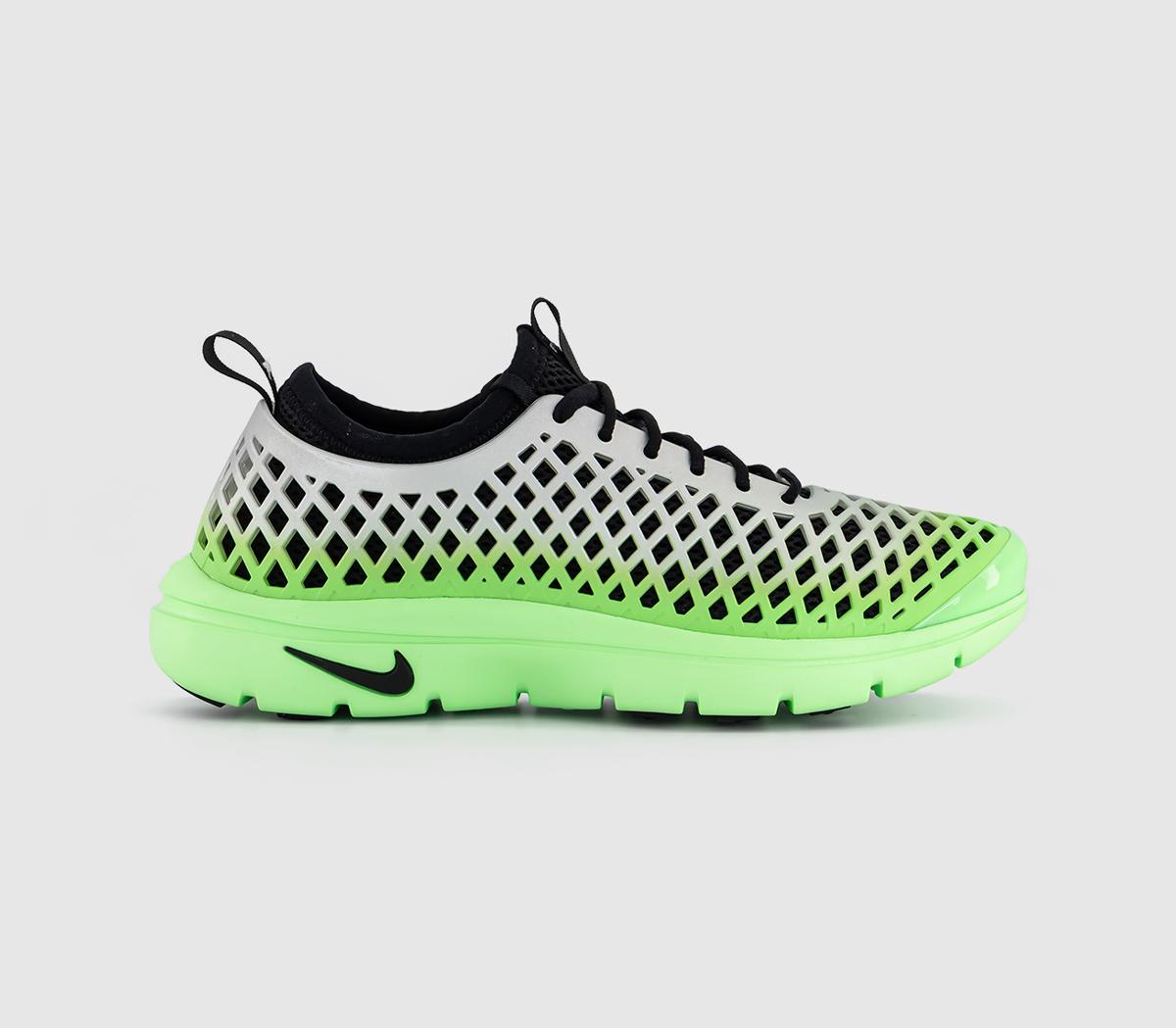 NikeRejuven8 Run TrainersMetallic Silver Black Voltage Green Sp Qs