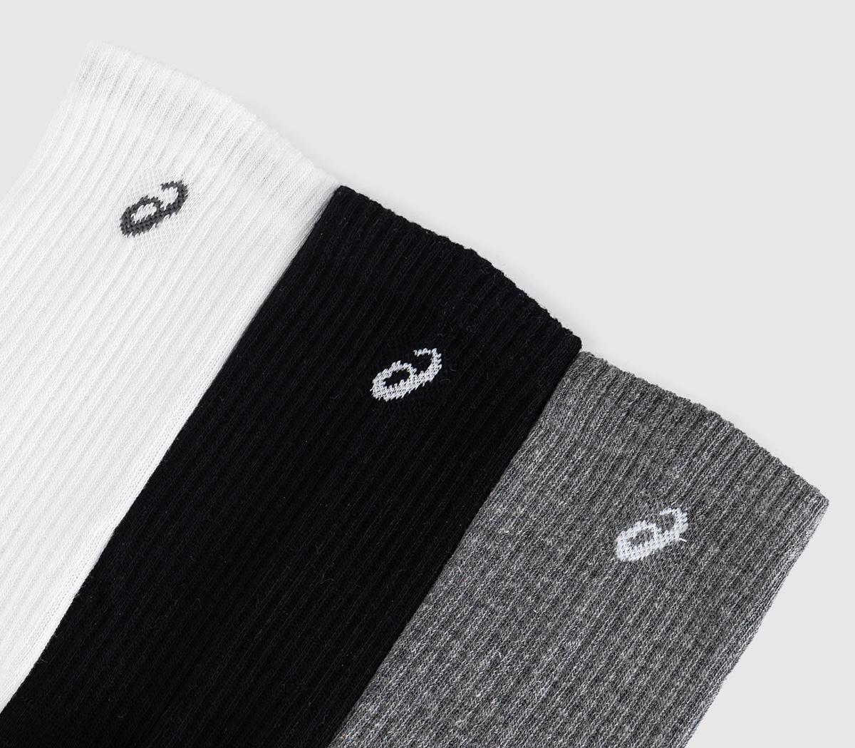 ASICS3pk Crew SocksWhite Black Grey