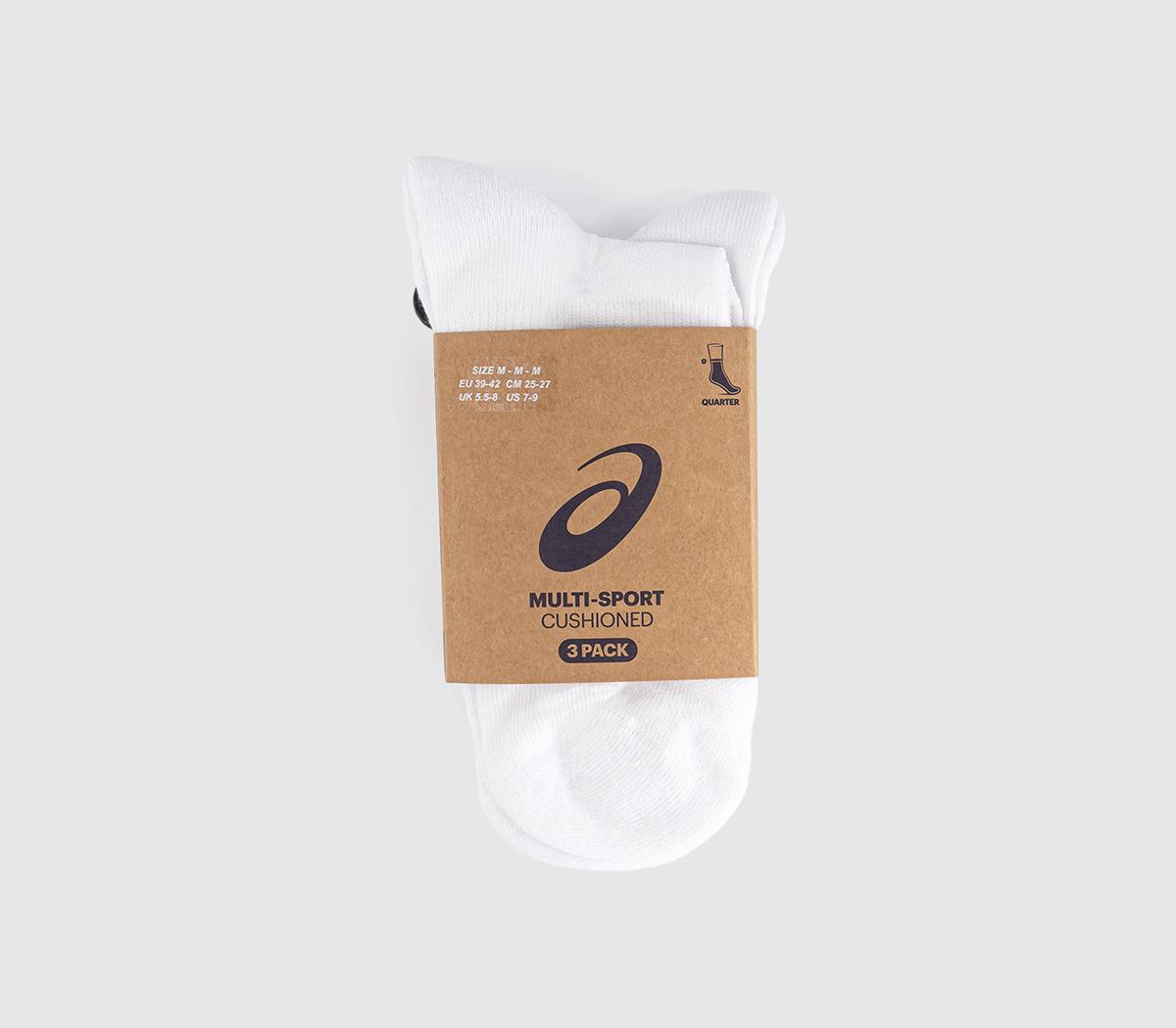ASICS3pk Mid Ankle SocksWhite Black