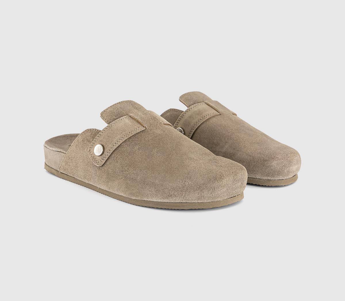 OFFICEFawn Slip On ClogsGrey Suede