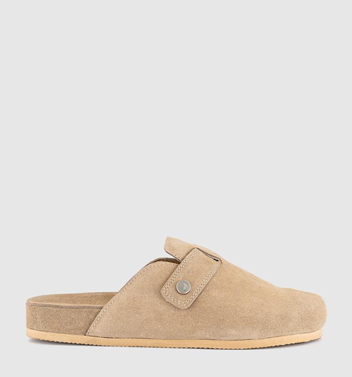 OFFICE Fawn Slip On Clogs Taupe Suede