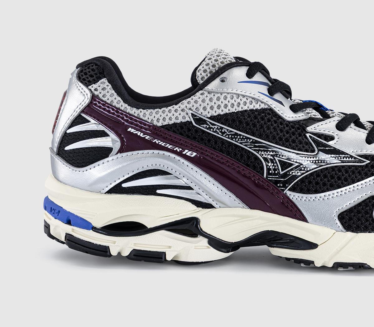 MizunoWave Rider 10 TrainersHarbor Mist Black Fig