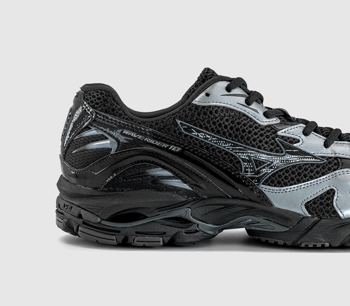 MizunoWave Rider 10 TrainersBlack Black Sand Metallic Gray
