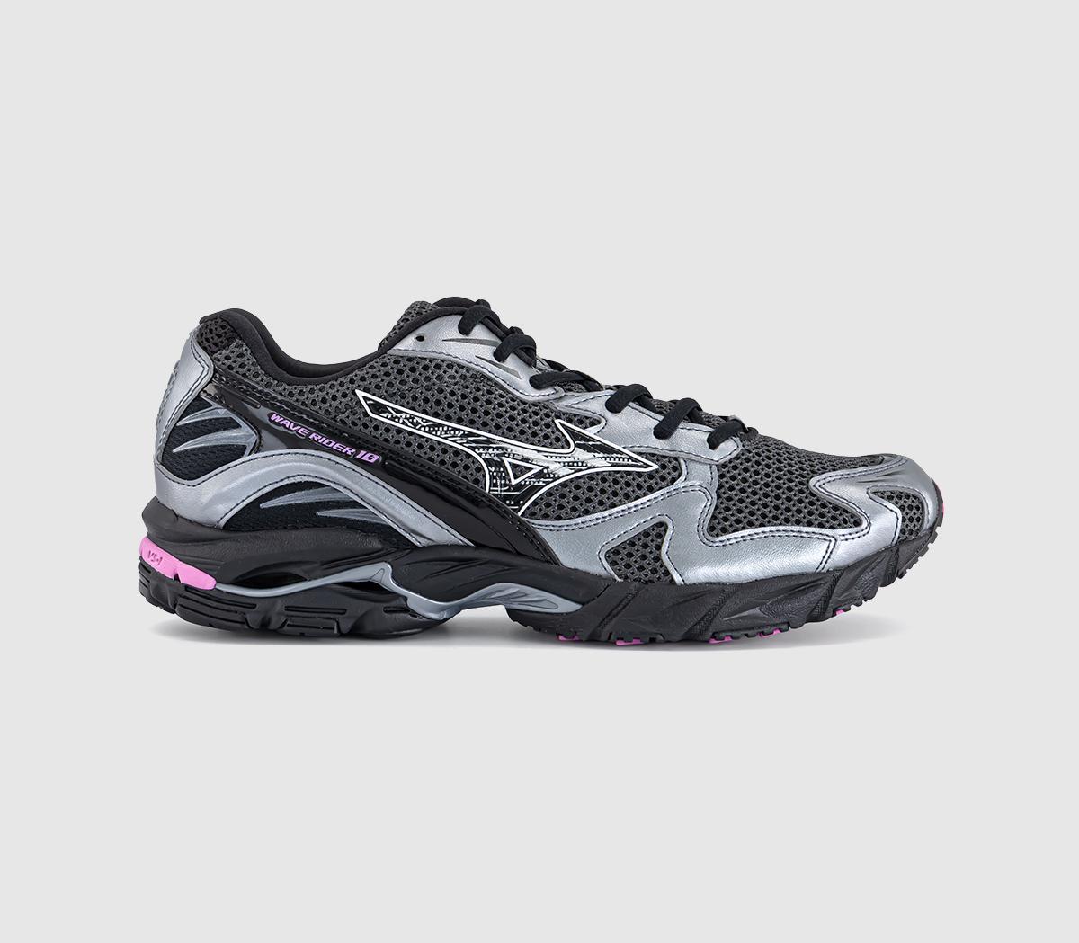 Mizuno Wave Rider 10 Trainers Black Sand Black Spring Crocus