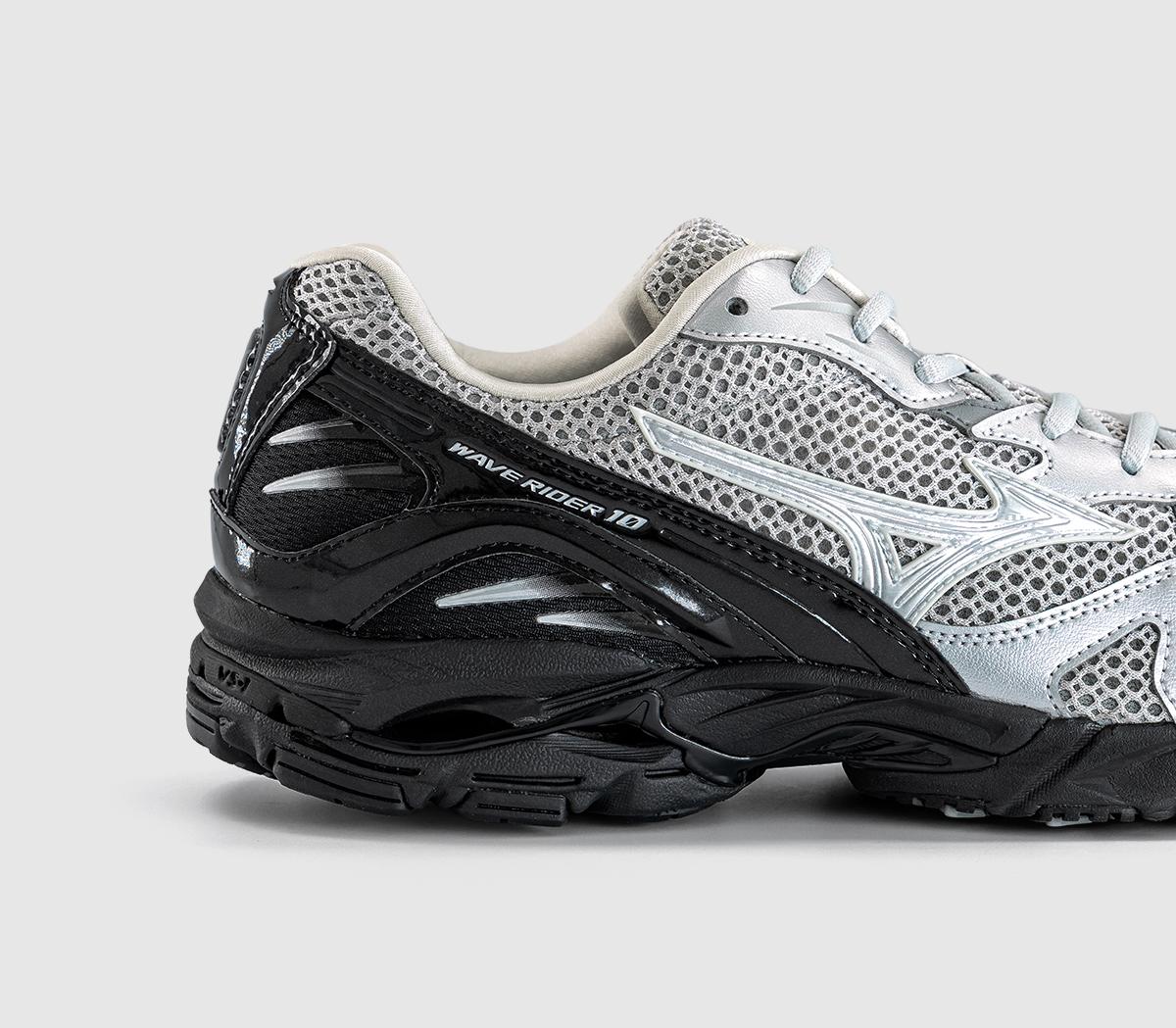 MizunoWave Rider 10 TrainersHarbor Mist Silver Black