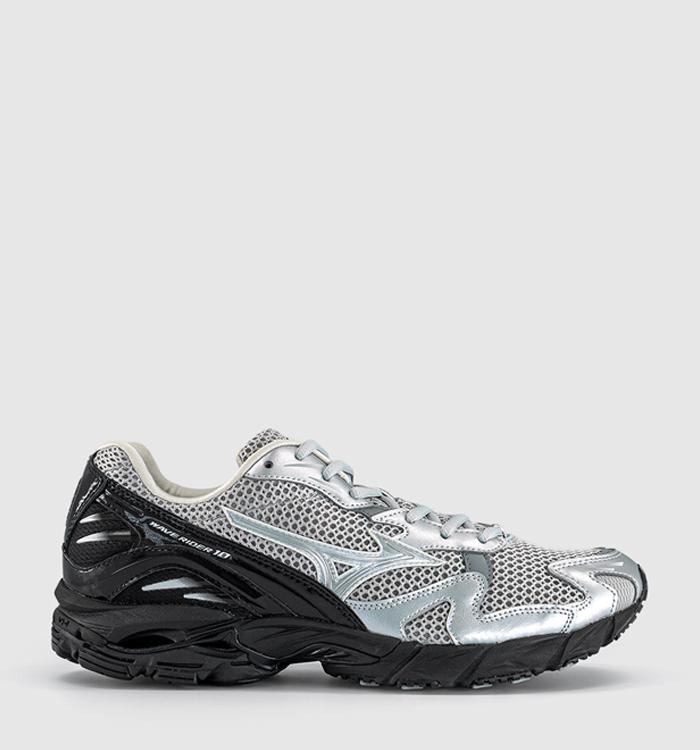 Mizuno Wave Rider 10 Trainers Harbor Mist Silver Black
