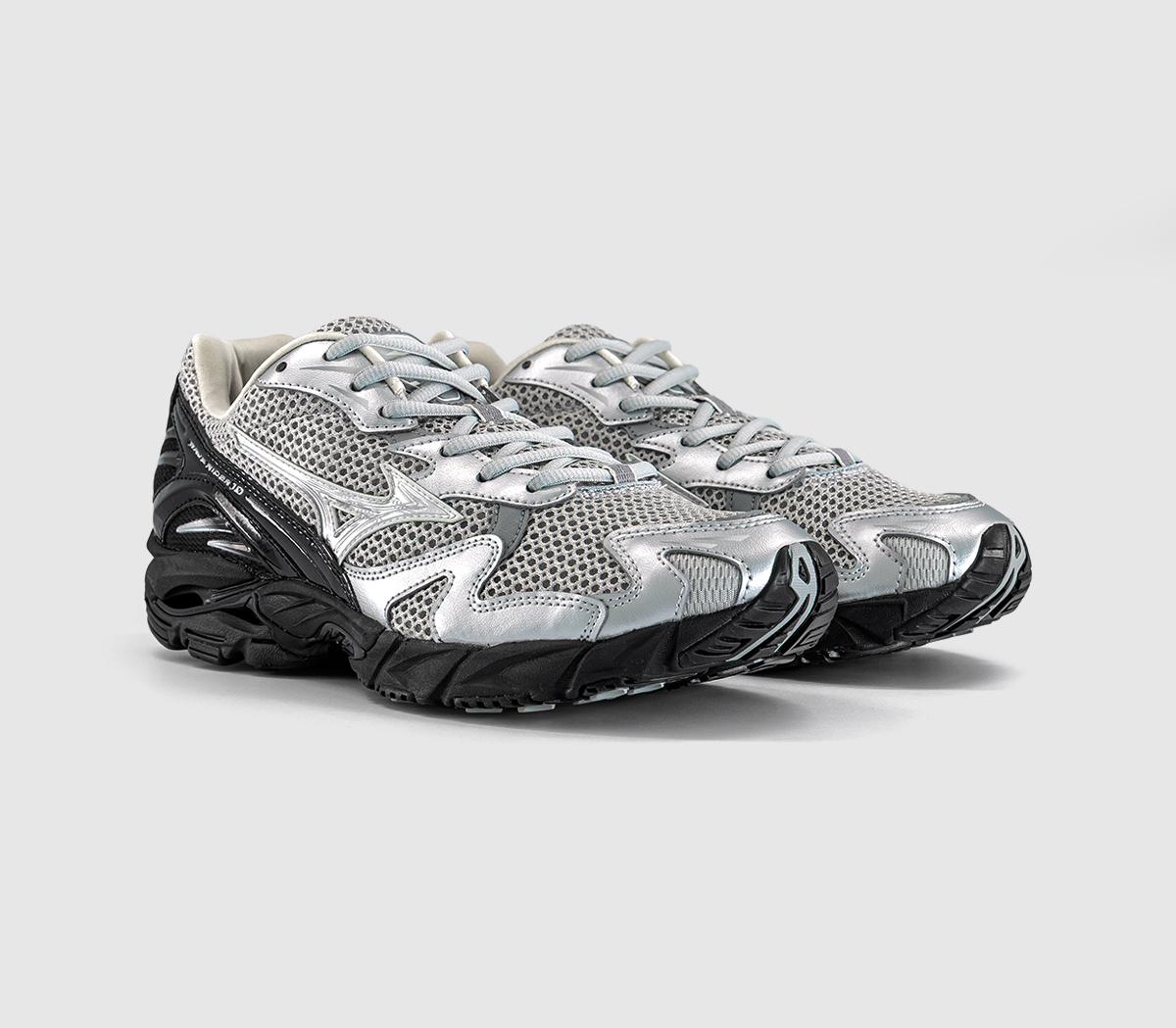 Mizuno Wave Rider 10 Trainers Harbor Mist Silver Black - Men's