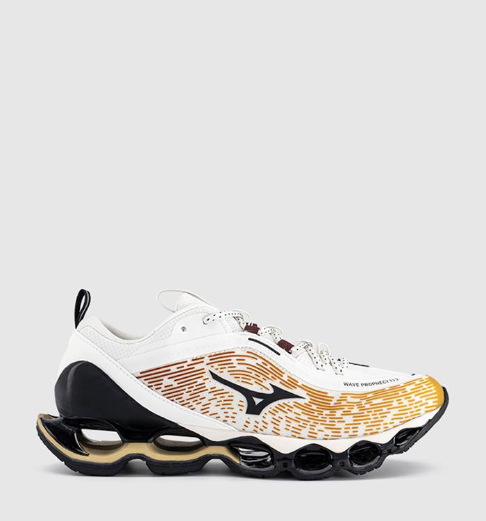 Mizuno Wave Prophecy 13.2 Trainers Harvest Gold Black Snow White