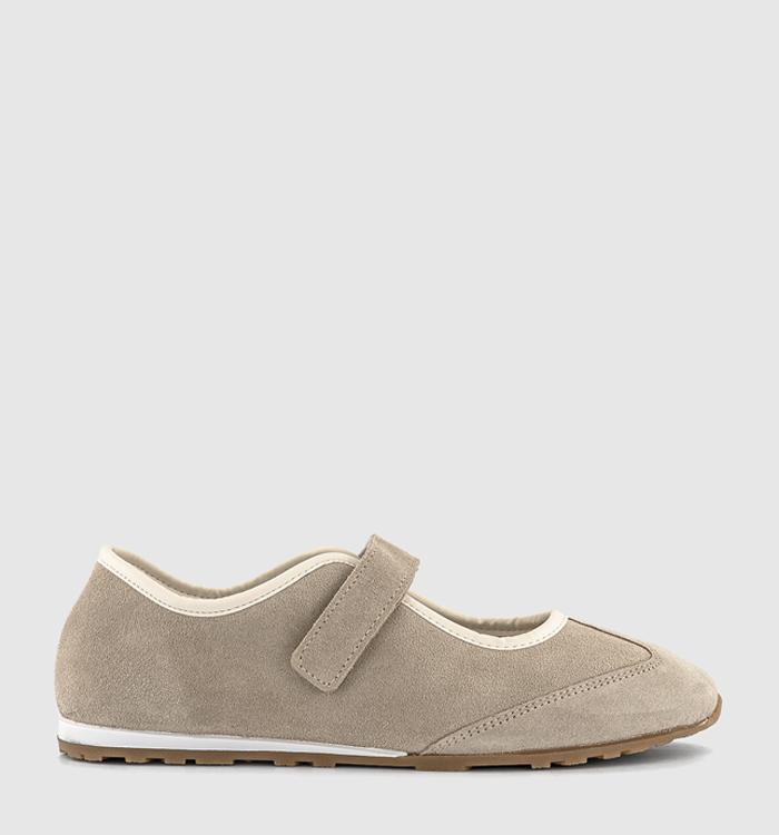 OFFICE Talent Mary Jane Ballerina Sneakers Taupe Suede