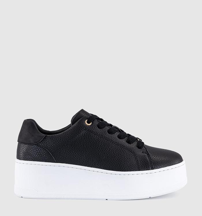 OFFICE Tedi Lace Up Platform Trainers Black