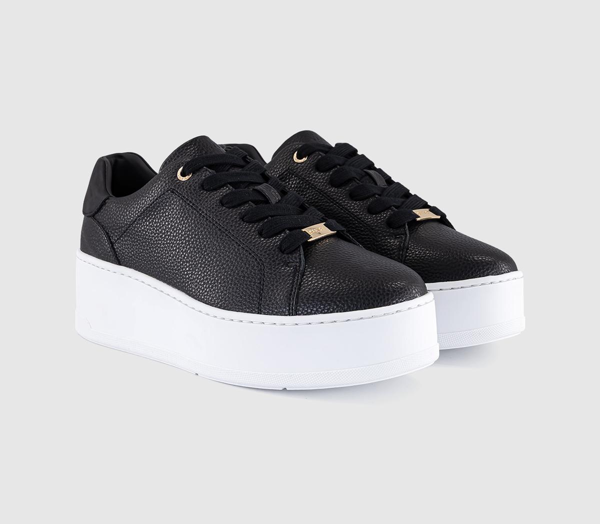 OFFICETedi Lace Up Platform TrainersBlack