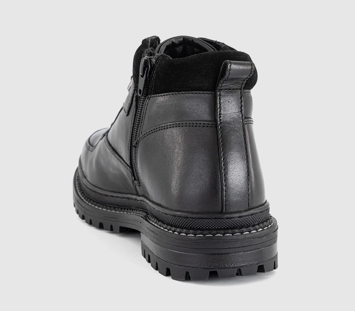 OFFICEBilly Chunky Hiker BootsBlack Leather