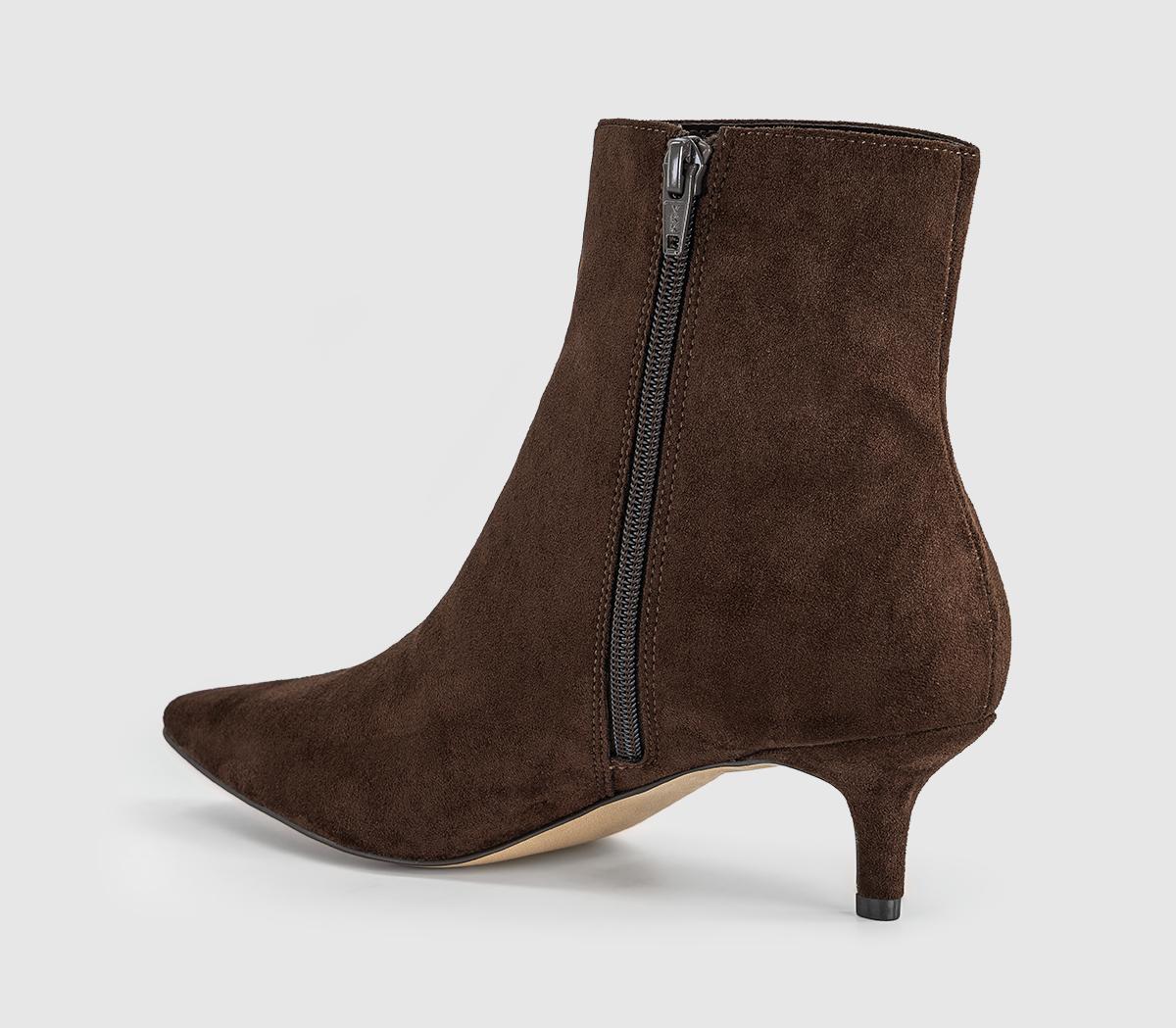 OFFICEAmelie Kitten Heel Ankle BootsBrown