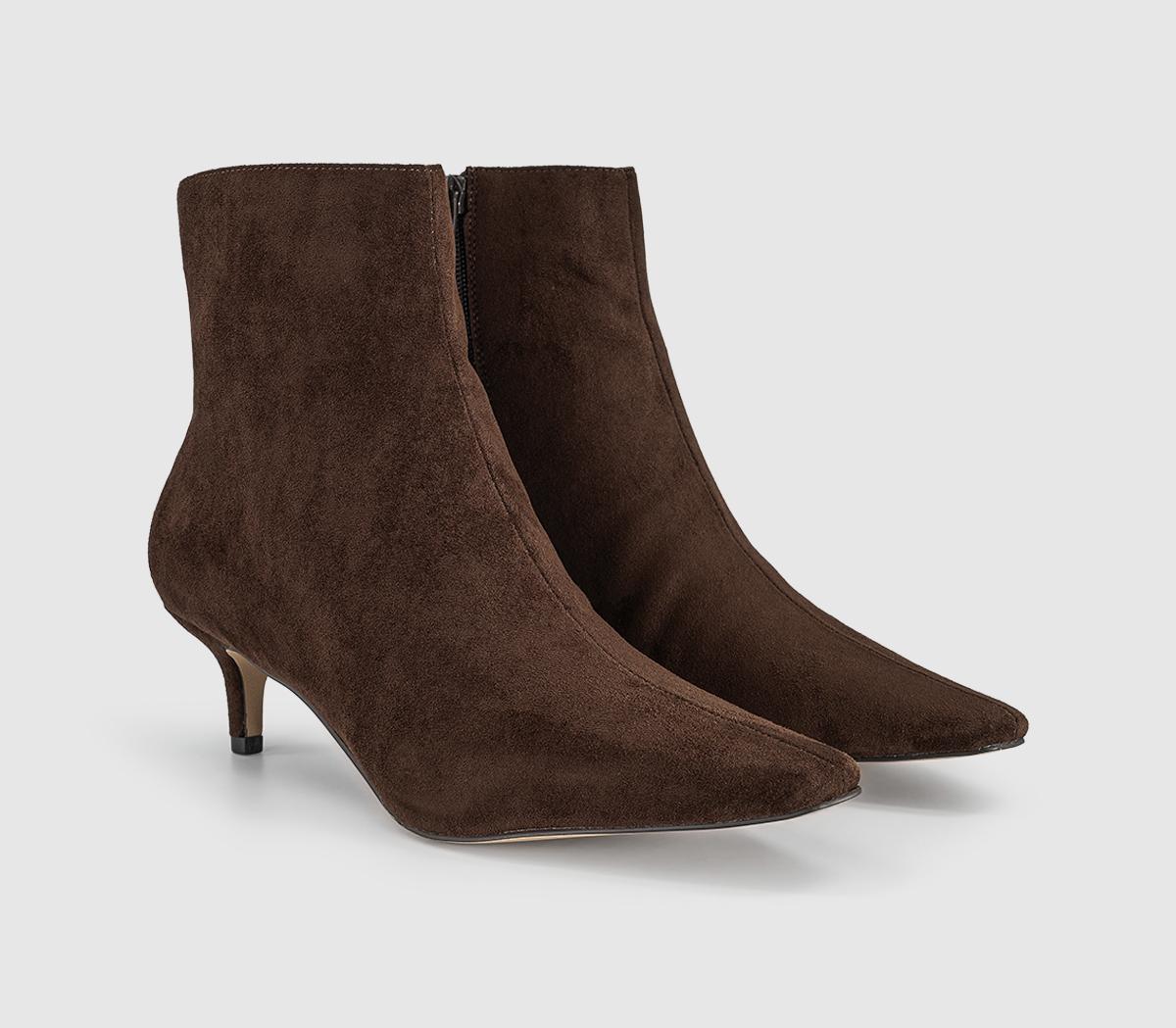 OFFICEAmelie Kitten Heel Ankle BootsBrown