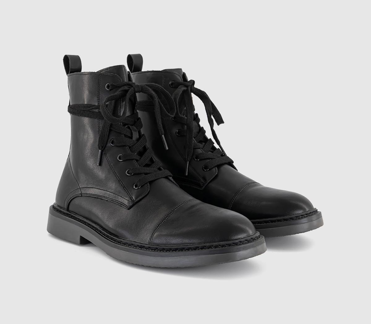 OFFICEBenedict Toe Cap Lace BootsBlack