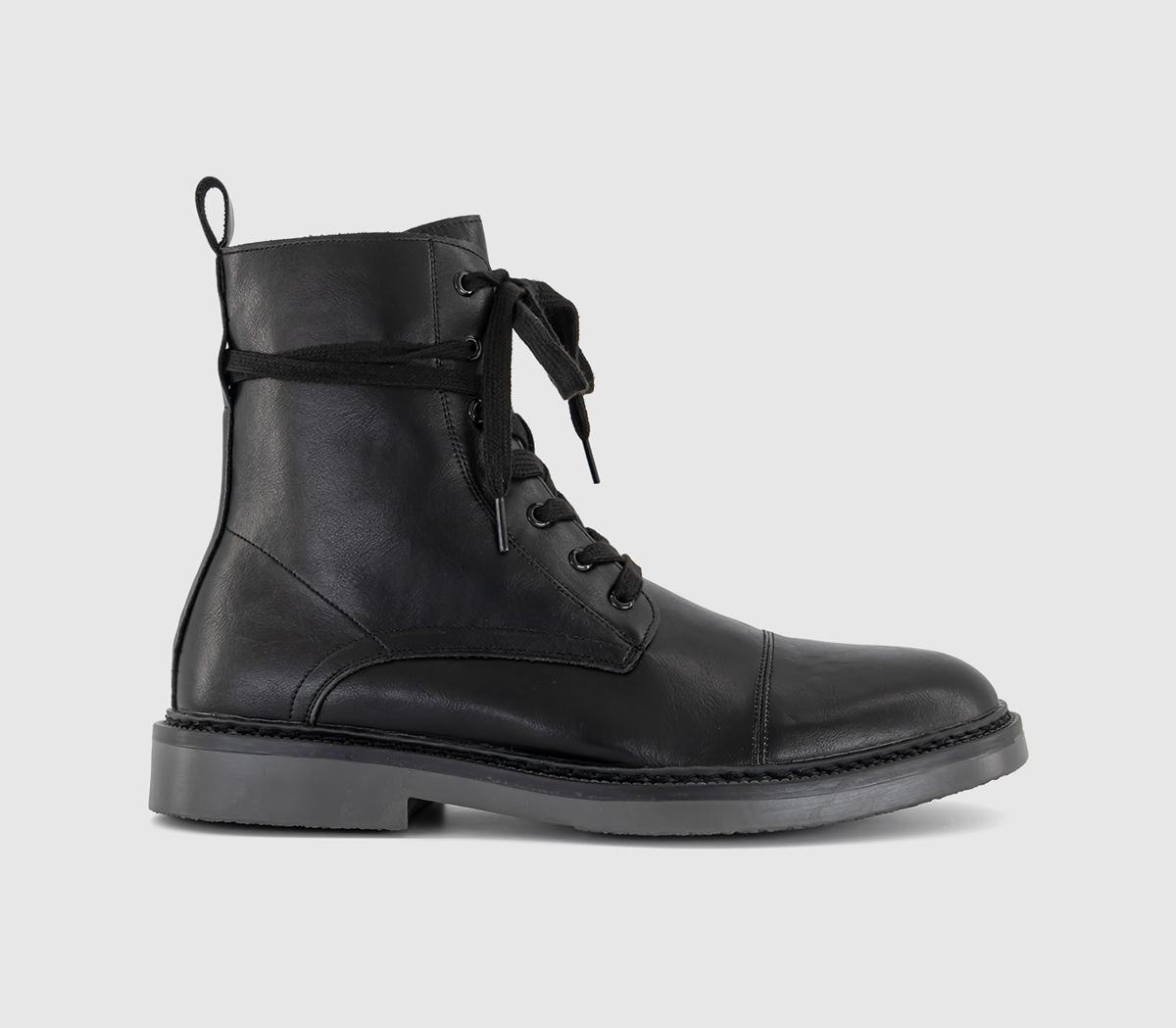 OFFICEBenedict Toe Cap Lace BootsBlack