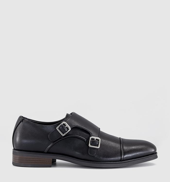 OFFICE Moseley Double Monk Strap Shoe Black