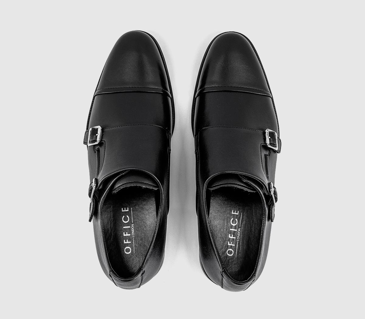 OFFICEMoseley Double Monk Strap ShoesNew Black