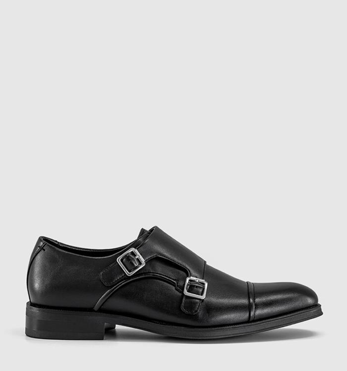 OFFICE Moseley Double Monk Strap Shoes New Black