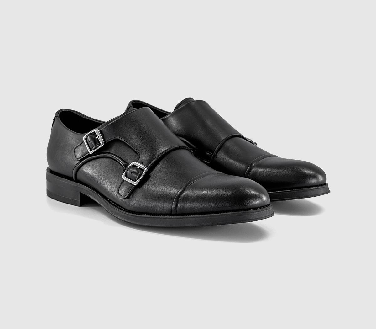 OFFICEMoseley Double Monk Strap ShoesNew Black