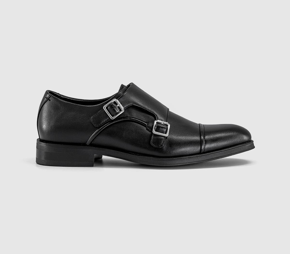 OFFICEMoseley Double Monk Strap ShoesNew Black