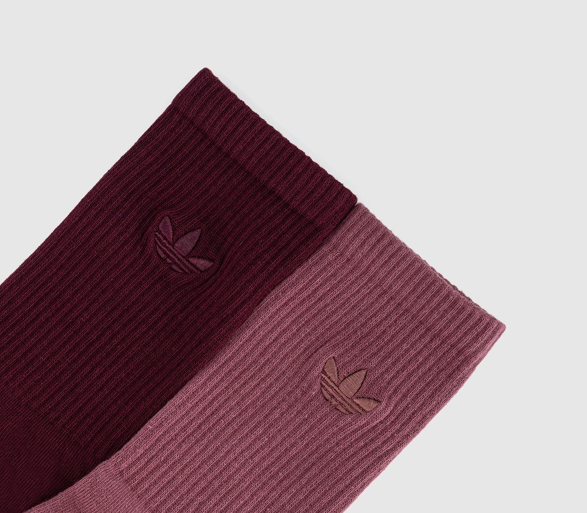adidasCrew Sock 2 PairMaroon Quite Crimson