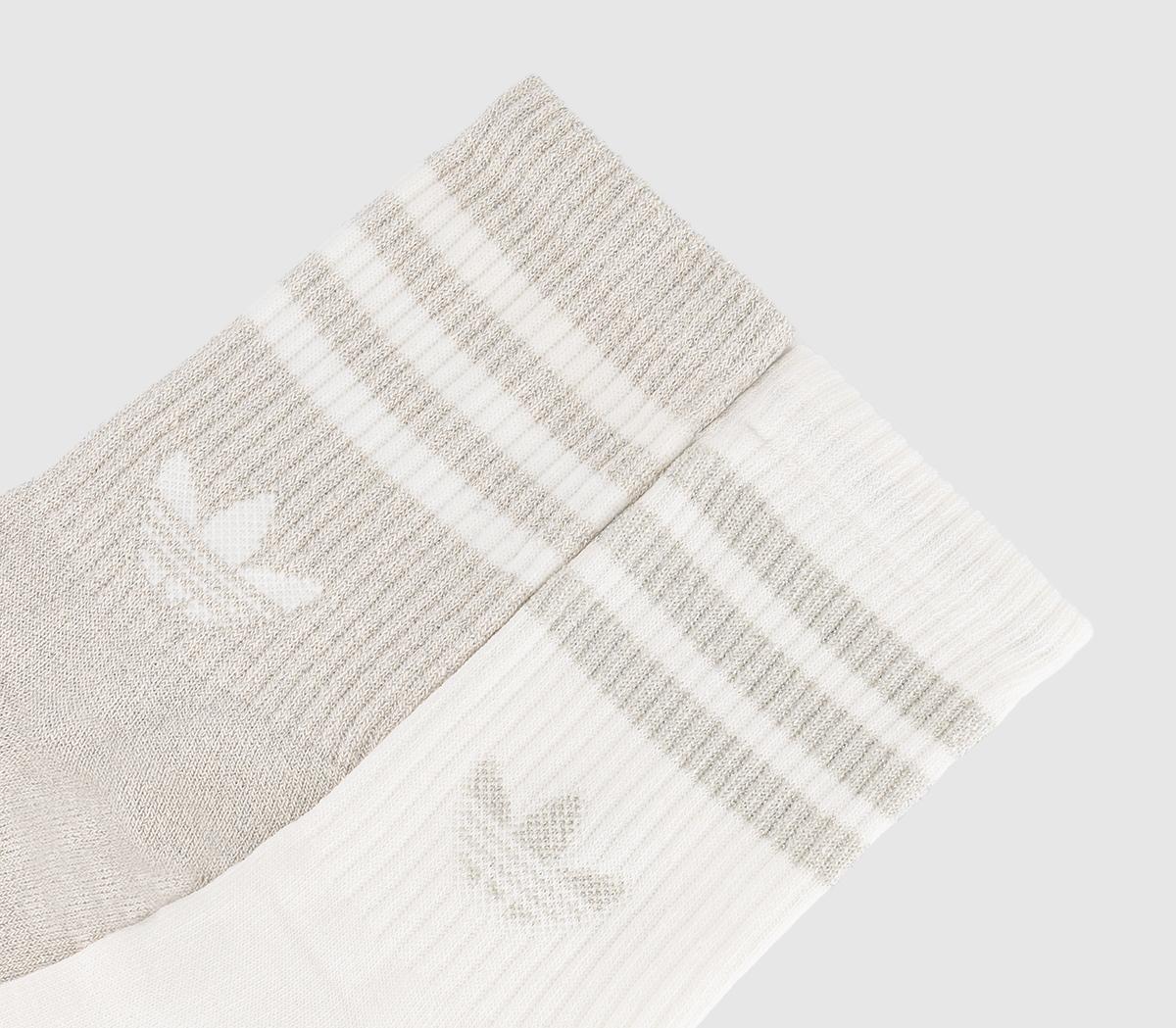 adidasCrew Socks 2 PairsGold White Glitter