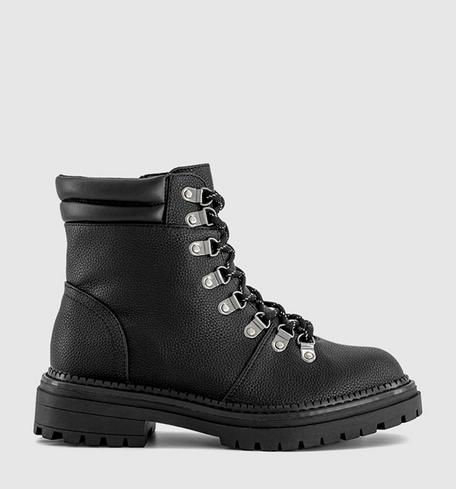 Office Amhurst Lace Up Hiker Ankle Boots Black