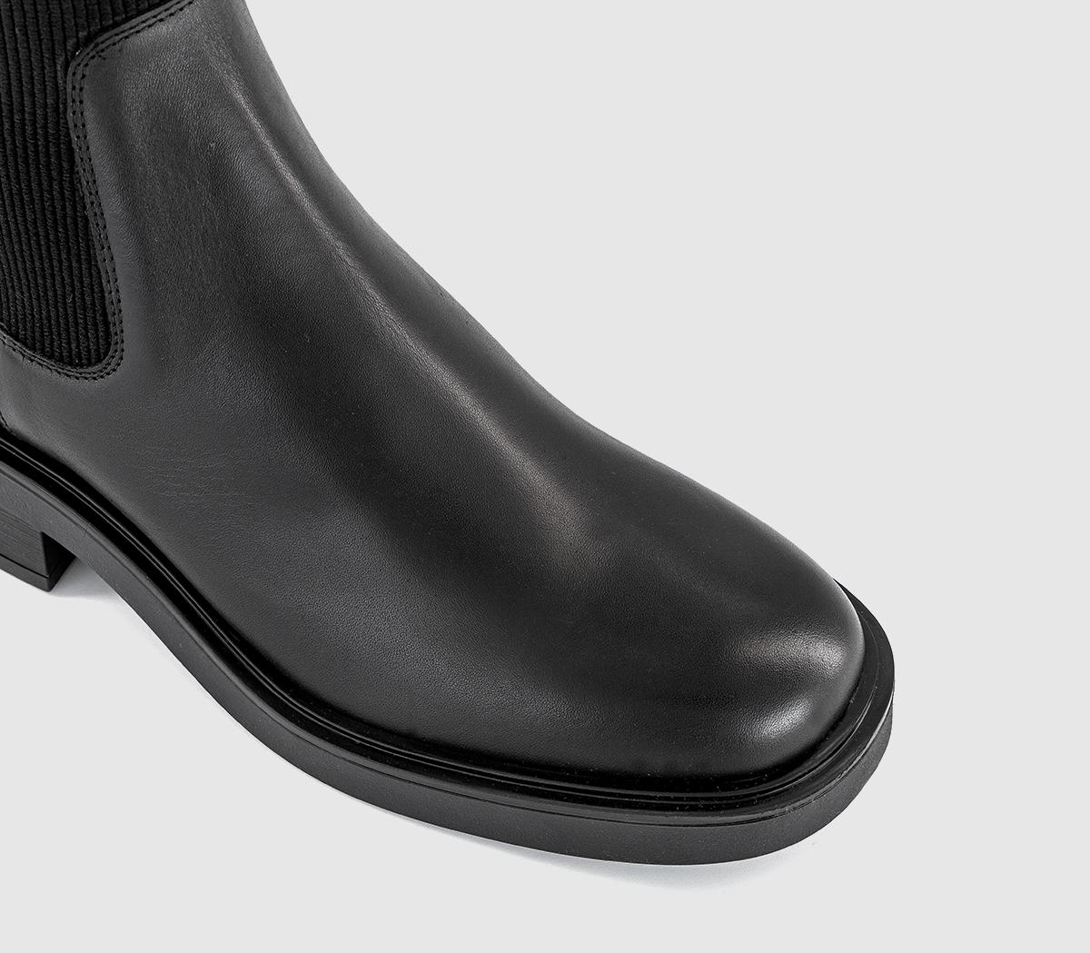 OFFICEAero Ribbed Chelsea Ankle BootsBlack Leather