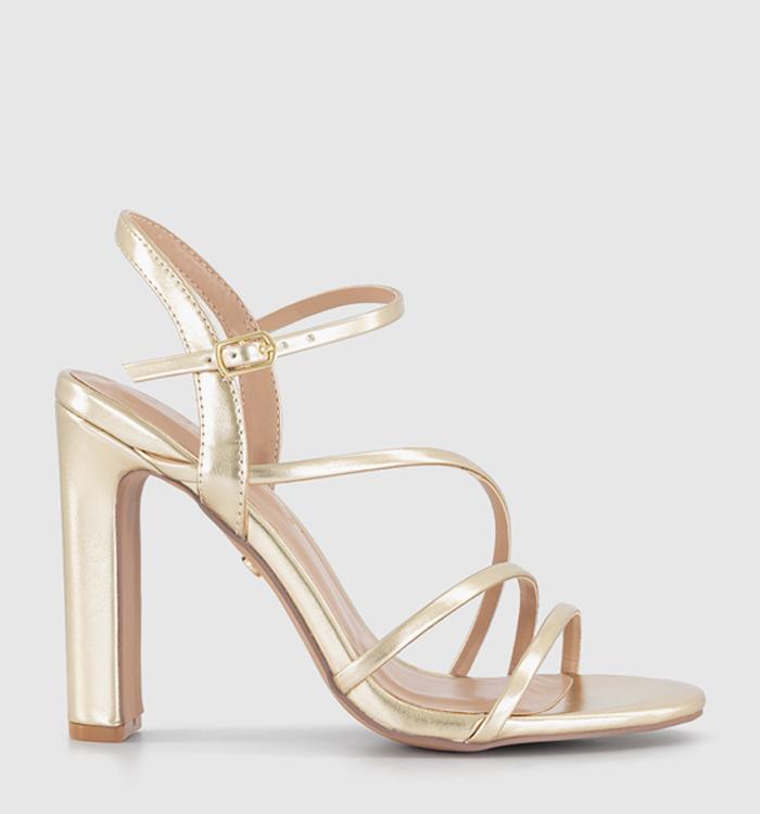 OFFICE Hanny Strappy Heeled Sandals Gold
