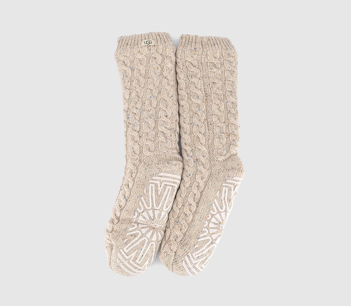 UGGElowyn Cable Knit Fleece Lined SocksCream Confetti