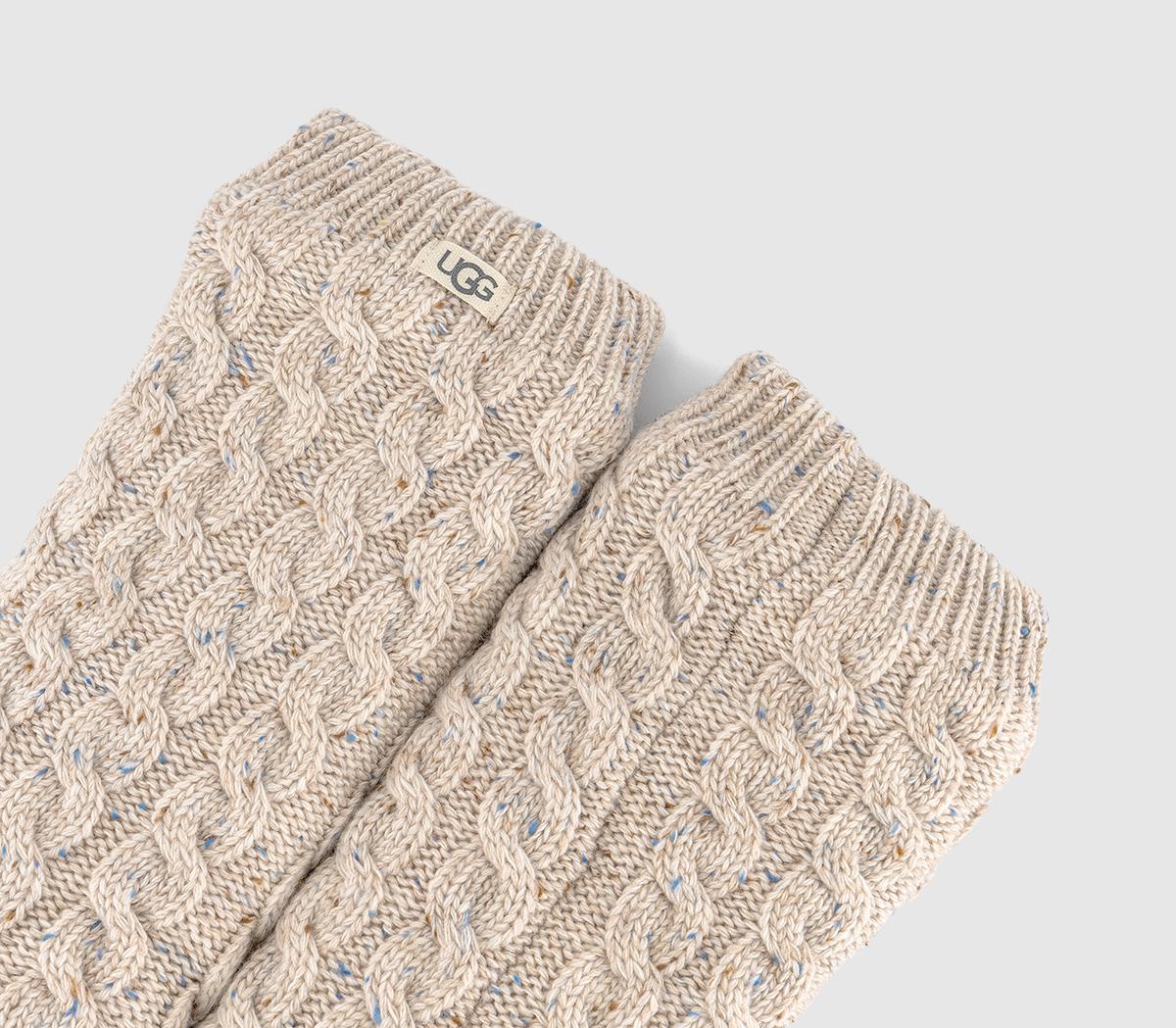 UGGElowyn Cable Knit Fleece Lined SocksCream Confetti