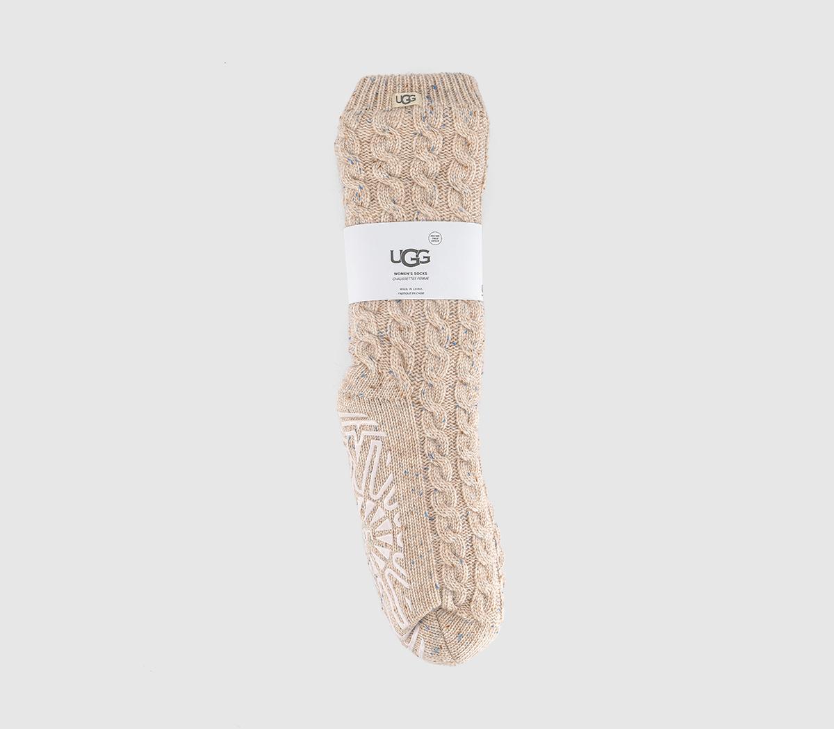 UGGElowyn Cable Knit Fleece Lined SocksCream Confetti