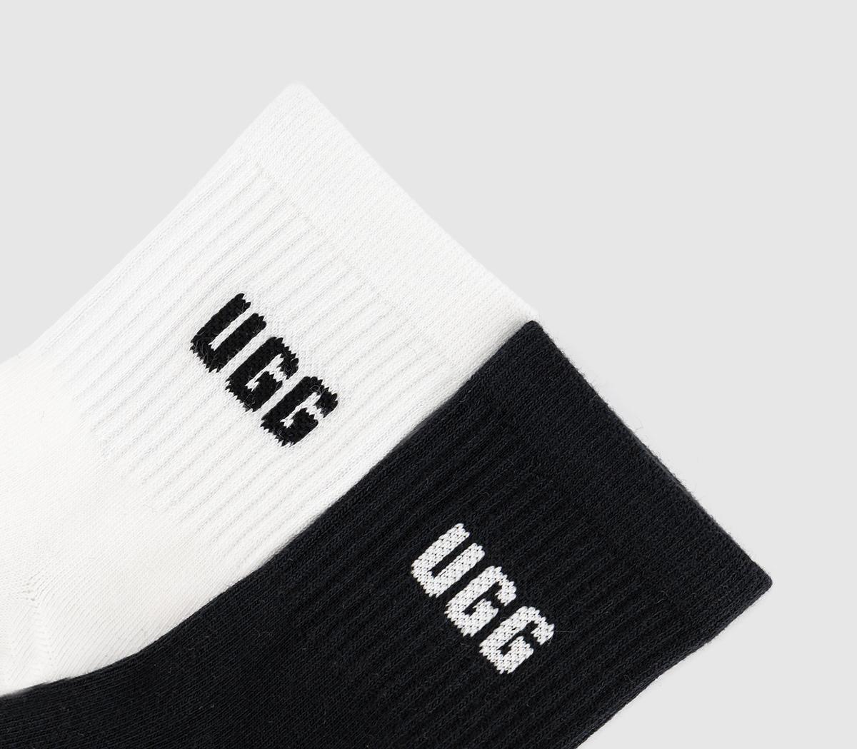 UGGQuinlin 2 Pack SocksWhite Black