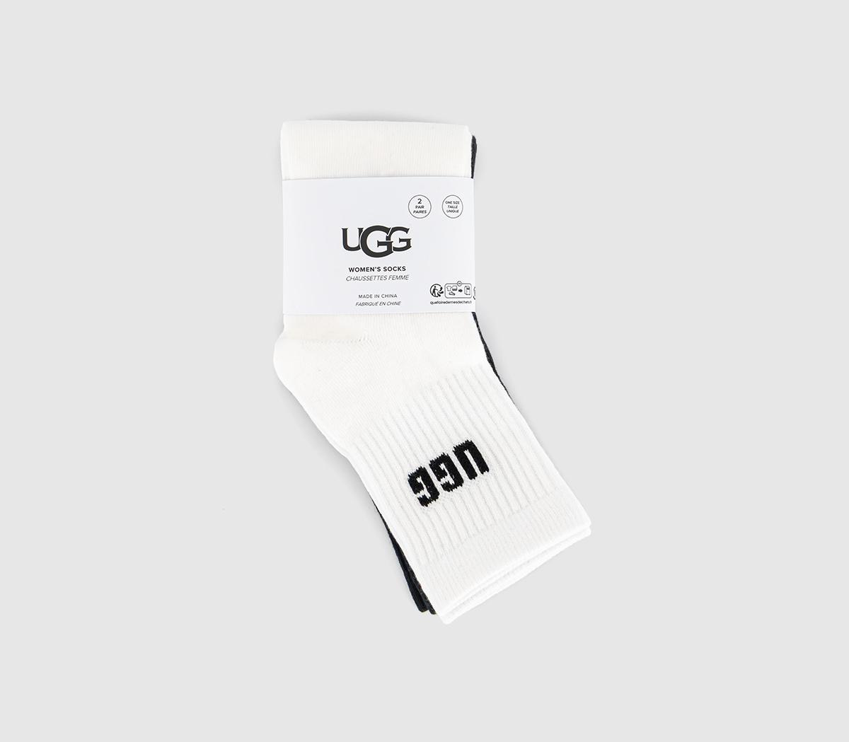 UGGQuinlin 2 Pack SocksWhite Black