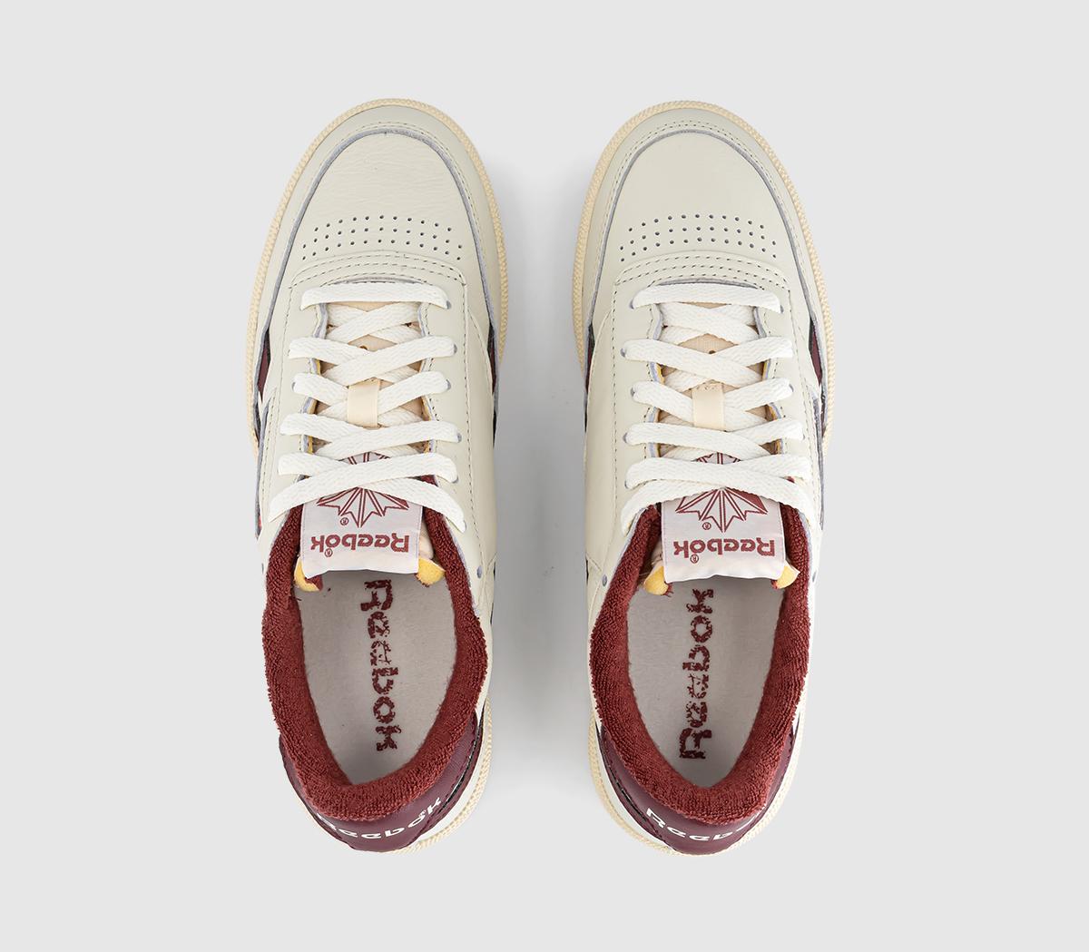 ReebokClub C Revenge TrainersVintage Chalk Paperwhite Burgundy