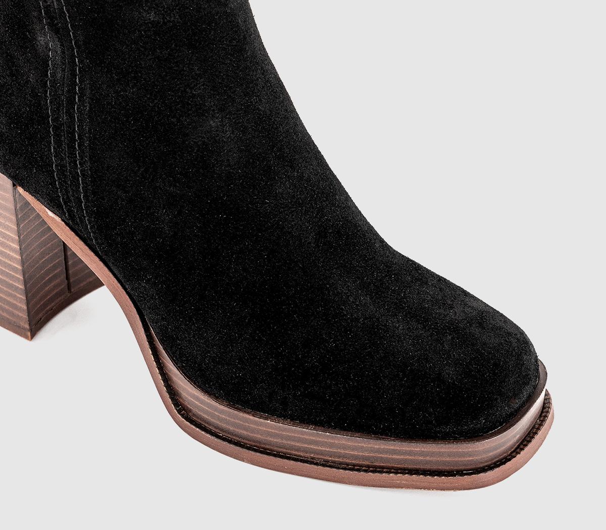 OFFICEKendrick Platform Knee BootsBlack Suede