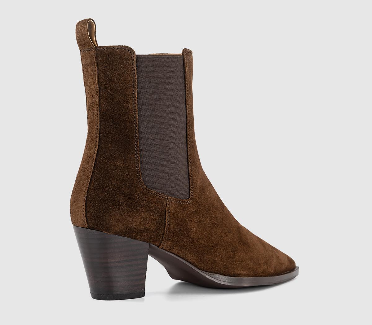 OFFICEAries Western Chelsea Ankle BootsBrown Suede