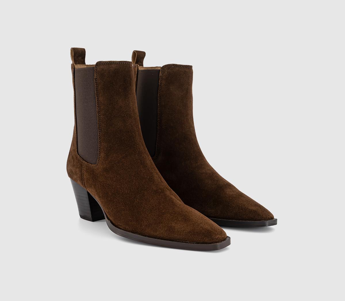 OFFICEAries Western Chelsea Ankle BootsBrown Suede