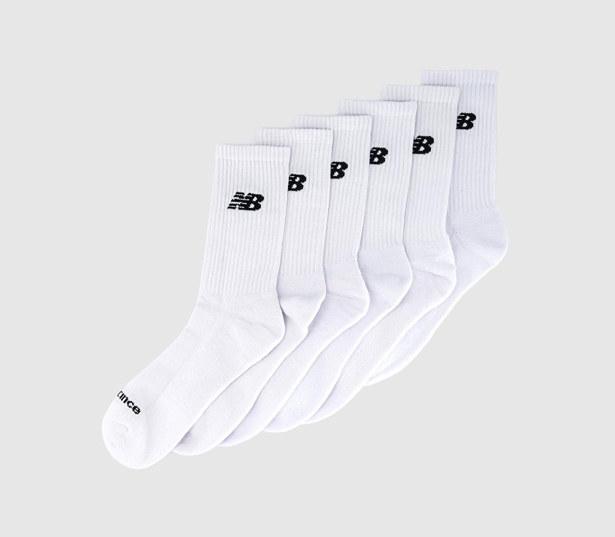 New Balance SocksEveryday Midcalf 6 Pairs SocksWhite