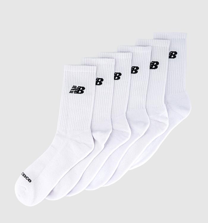 New Balance Socks Everyday Midcalf 6 Pairs Socks White
