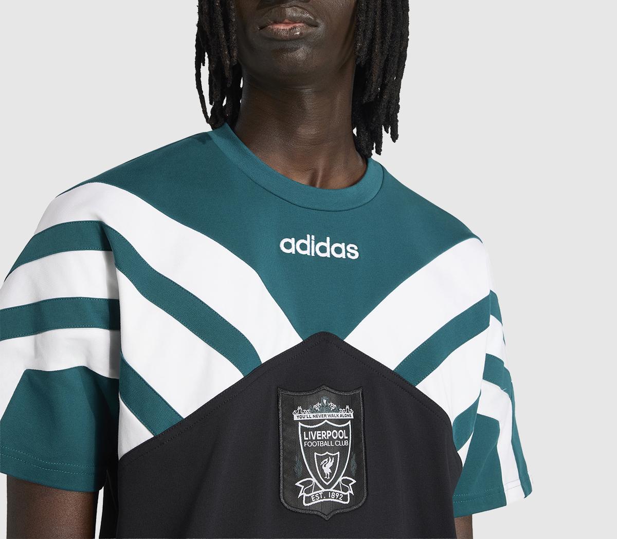 adidasLFC Tee 95Black Rich Green